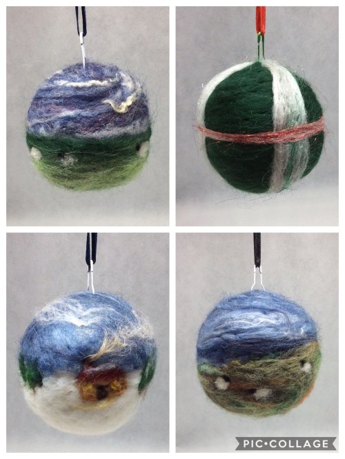 Felt Christmas baubles